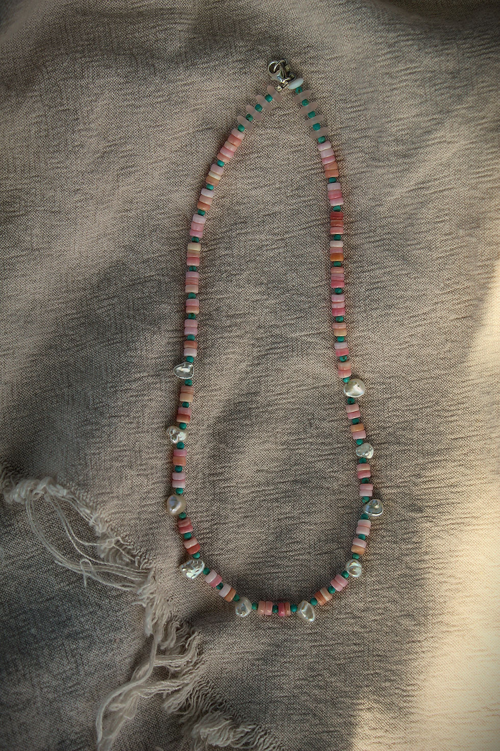 Thumbnail: Pink n blue choker 