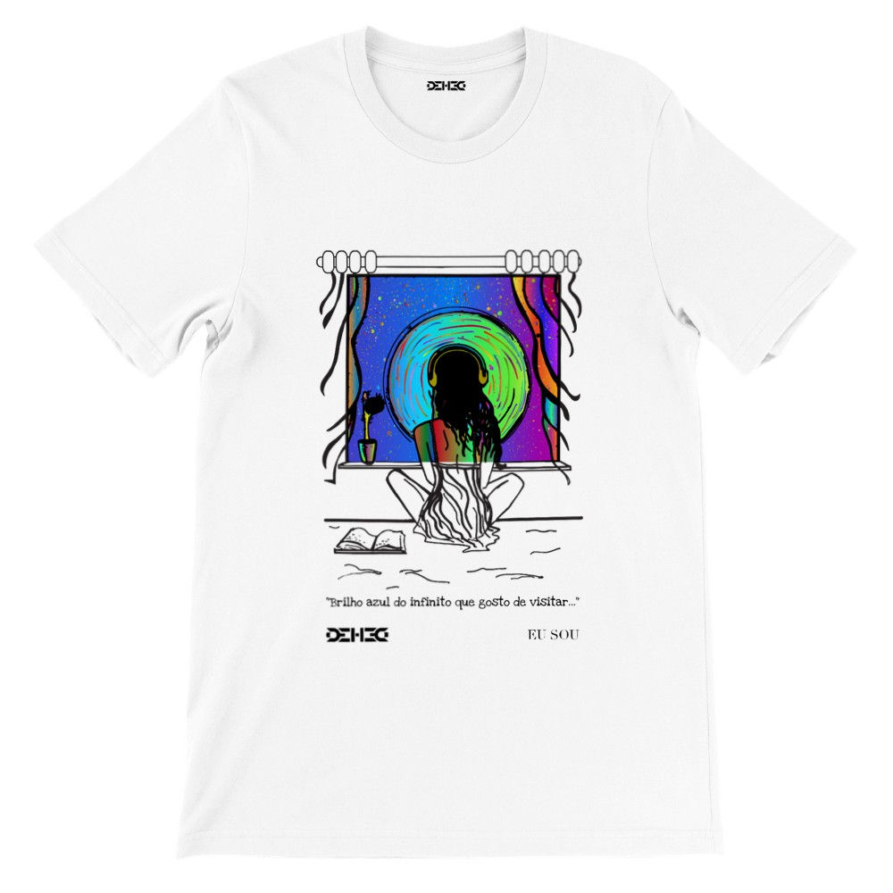 Camiseta Premium DEHCO Unissex Branca (Blue Dream)