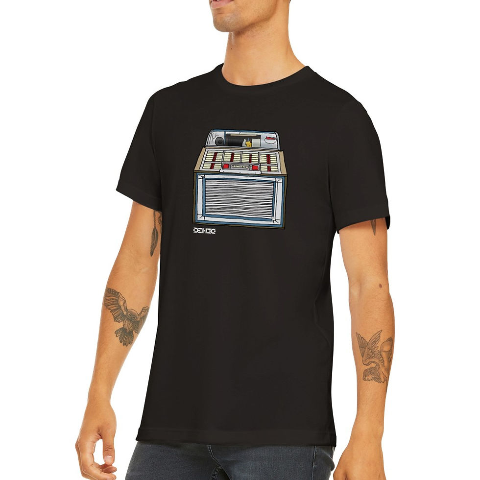 Miniatura: Camiseta Premium DEHCO Unissex Preta (Jukebox)