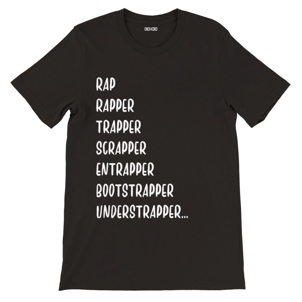 Camiseta Premium DEHCO Unissex Preta (Rap In Words)