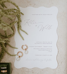 Modern wavy invitations