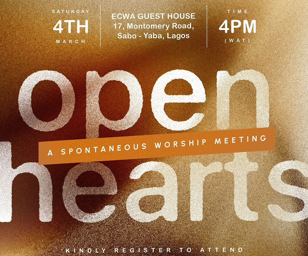 Poster of the Open Heart spontaneous worship event 