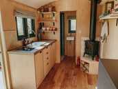 Kitchen with one gas hob