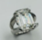Natural 10.00ct. emerald cut diamond in platinum custom mounting.