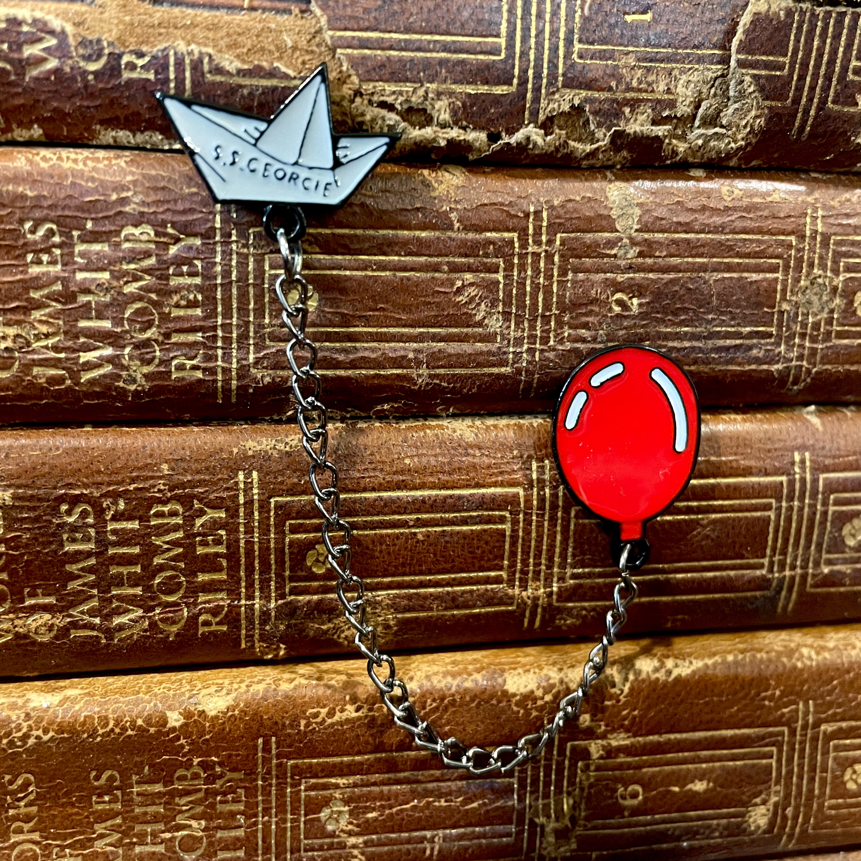 S.S. Georgie Boat and Balloon Enamel Pin "IT" Pennywise