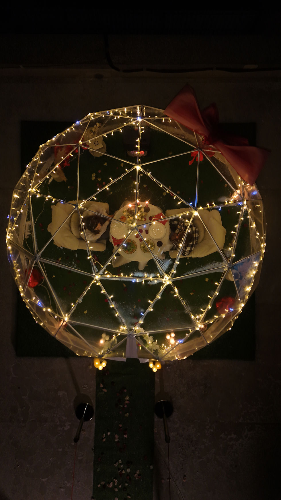 Вечір у геосфері — це затишок, романтика і небо над вами.