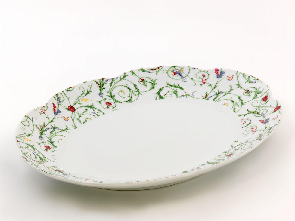 Thumbnail: Royalis Porcelain Floral Set - Green