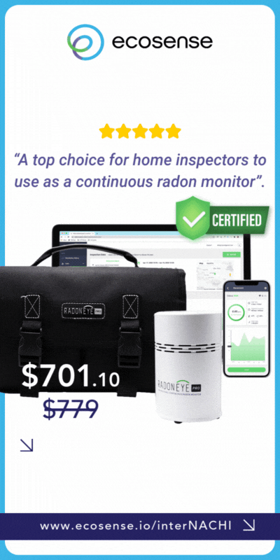 RadonEye Pro_Ecosense_InterNACHI_Newsletter_Animated_Ad_May 2025 (400 × 800 px).gif