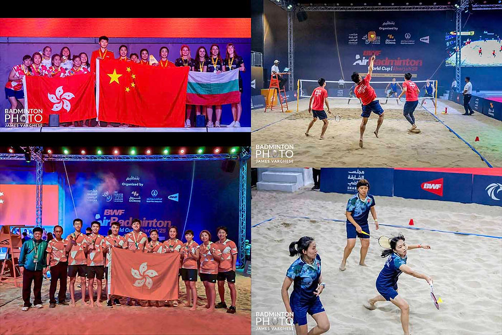 世界羽聯戶外羽毛球世界盃.  港隊勇奪男子三打三銀牌.  女子三打三銅牌.