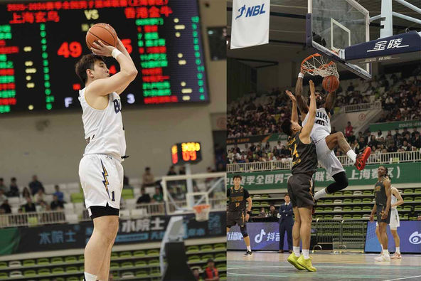 2025－26全國男子籃球聯賽總決賽. 董健三分球絕殺對手. 　香港金牛作客反勝上海玄鳥先拔頭籌. 周日回師啟德力爭連勝