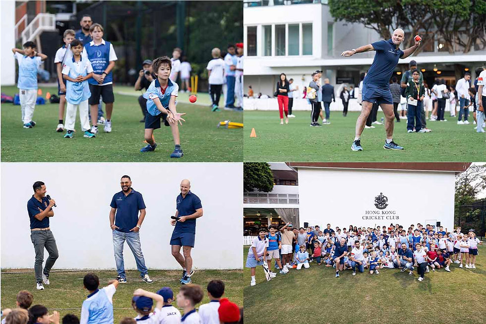 世界板球傳奇匯聚香港向年輕學員親授球技. 傳揚公益精神