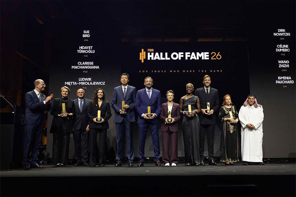 Eight legendary figures officially enshrined into the FIBA Hall of Fame Class of 2026