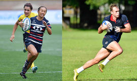 中國香港男、女子七人欖球隊準備出戰「挑戰者系列賽」第二站