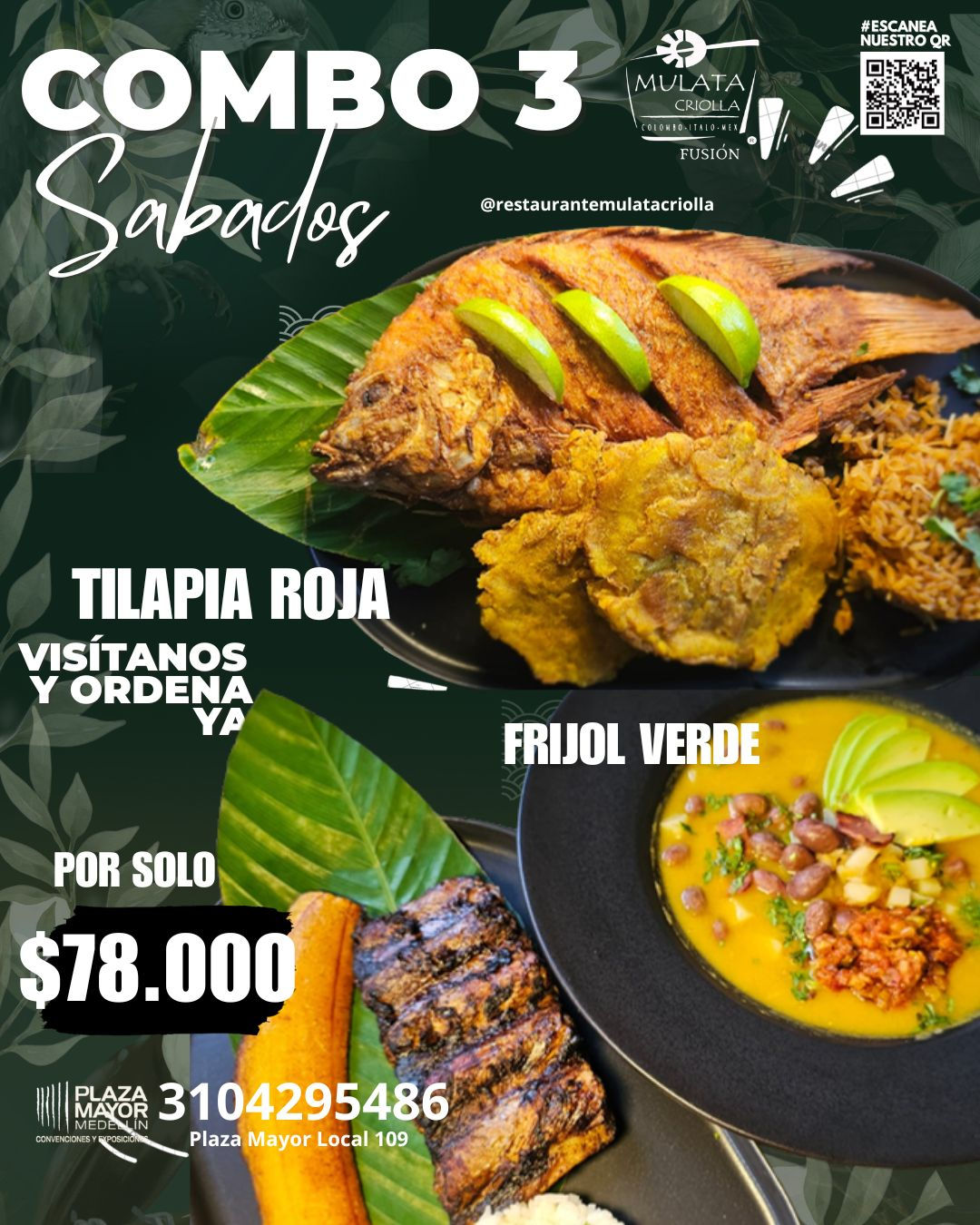 Combo 3 Fusión Tilapia Roja y Frijo Verde