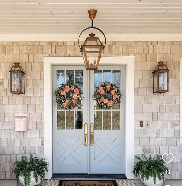 PRIMO  HALF YOKE MOUNT hanging copper lantern