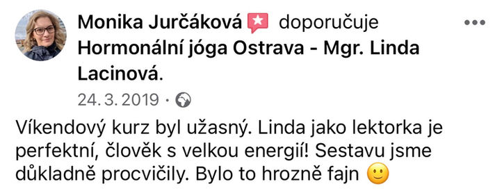reference hormonální jóga pro ženy videokurz dle Dinah Rodrigues