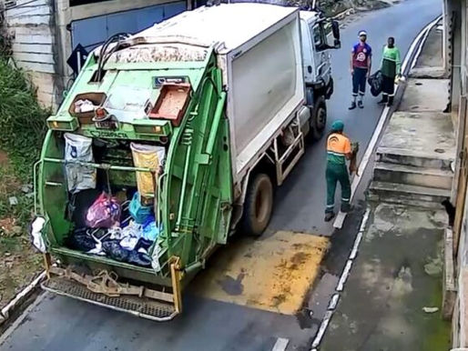 Morte de cachorro em Itabirito: vídeo contradiz versão de empresa de lixo e funcionário é afastado
