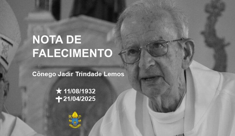 Arquidiocese de Mariana Anuncia o Falecimento do Cônego Jadir Trindade Lemos