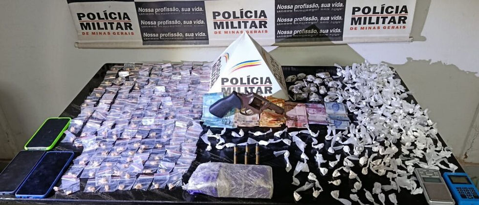 Dois traficantes são presos com armas e drogas durante operação da PM no Barro Preto, em Mariana