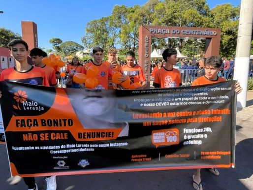 Itabirito Realiza Caminhada de Conscientização Contra o Abuso Sexual Infantil na Campanha Maio Laranja