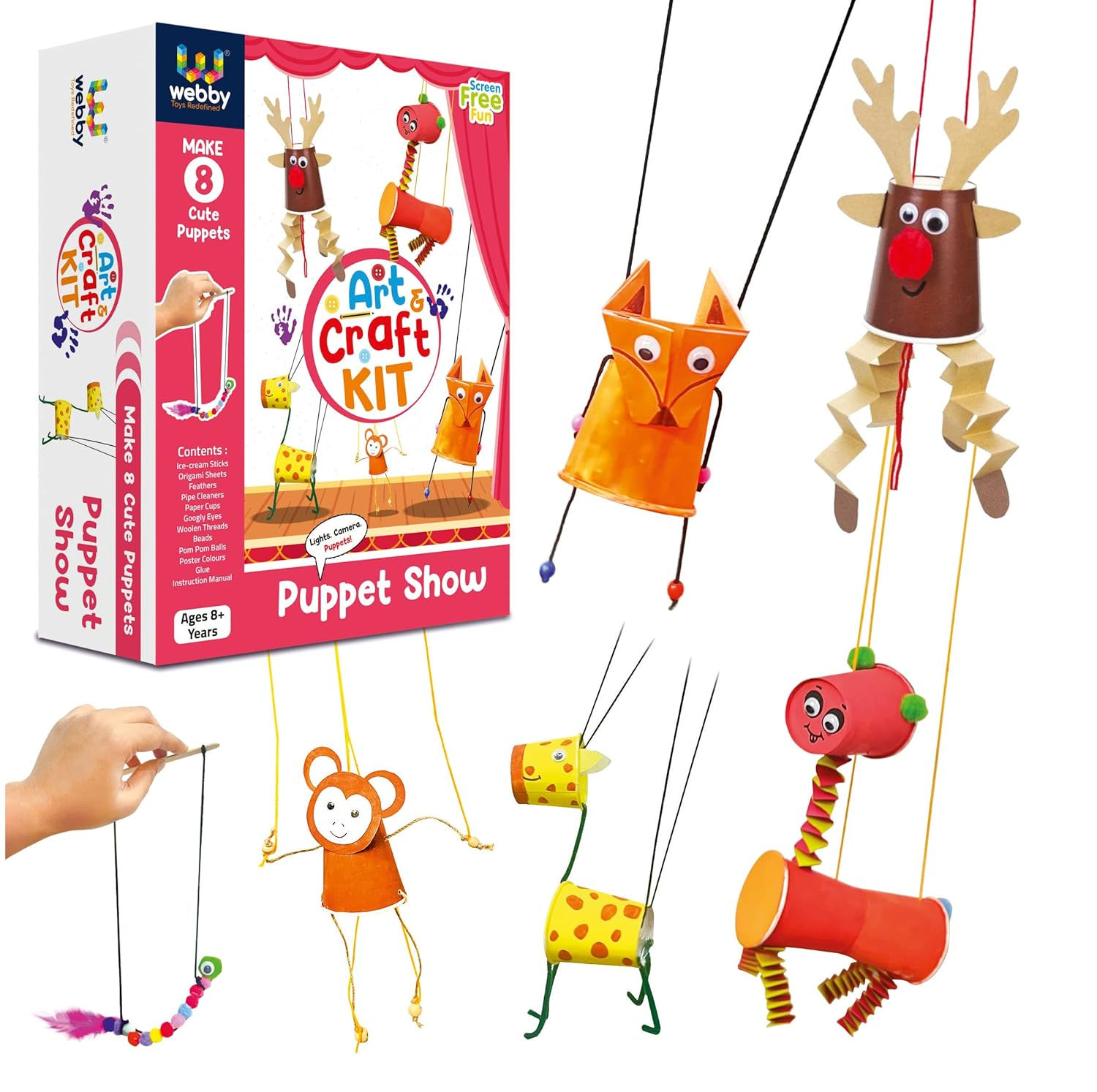 Webby DIY Puppets Show Art and Craft Activity Kit.