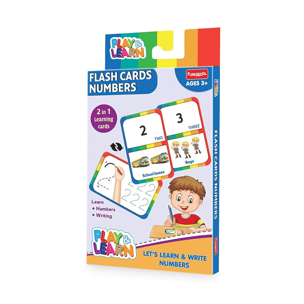 Funskool Play & Learn-Numbers,Educational,21 Pieces,Flash Cards,for 3 Year Old