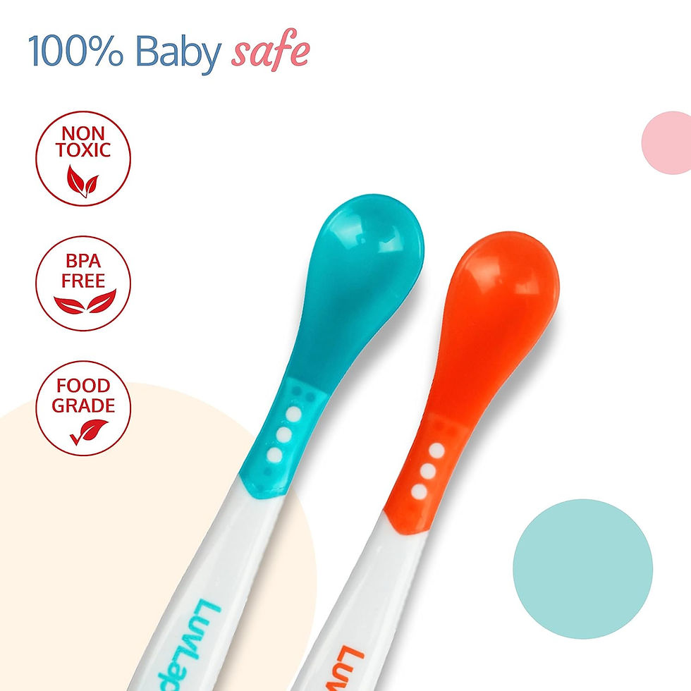 Thumbnail: LuvLap Heat Sensitive Baby Feeding Spoon Set of 4