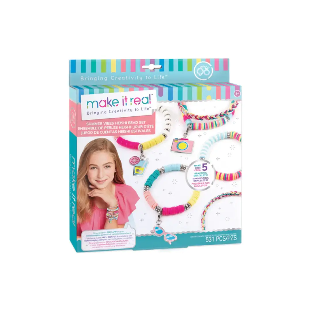 Make It Real Summer Vibes Heishi Bead Bracelets Kit