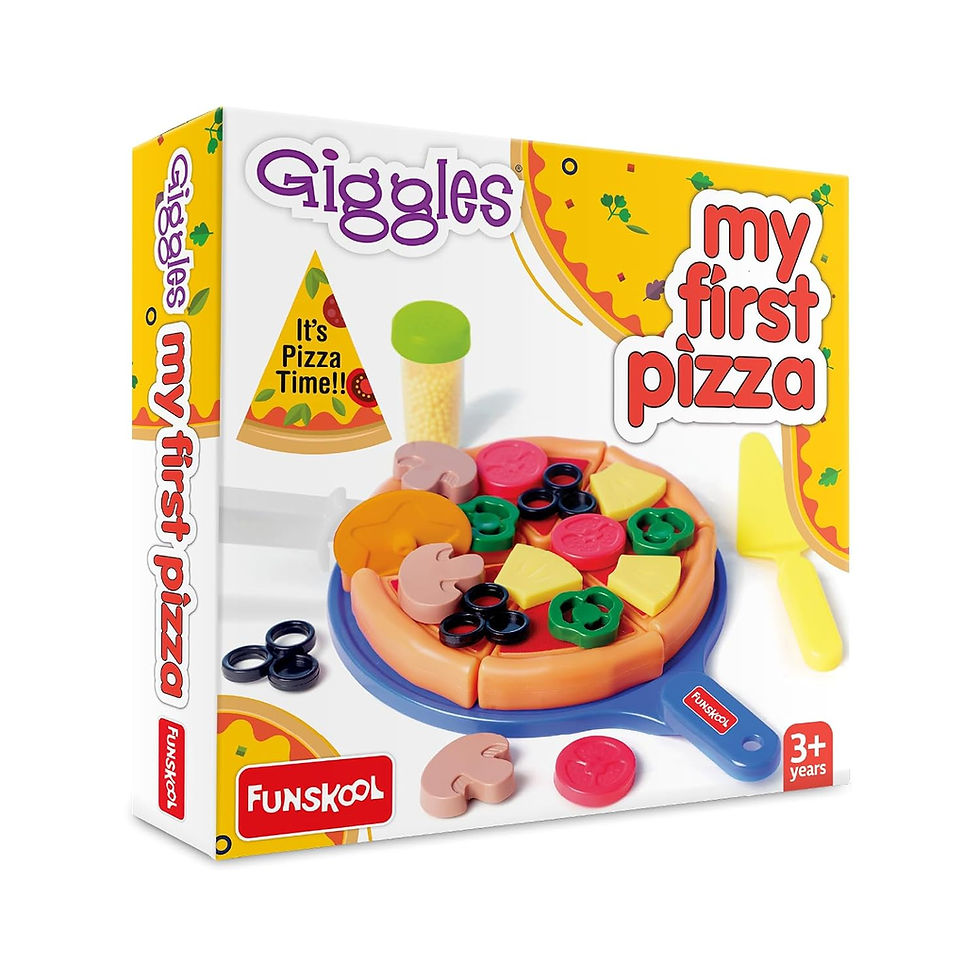 Funskool Giggles - My First Pizza, Role Play Toy, Food Set with 15 Toppings, Pre