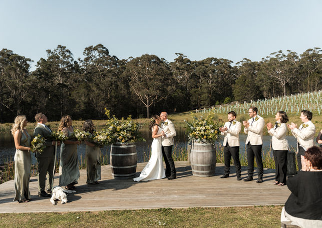 Wedding Photo of Caitlin and Tristan at Mimosa Wines captured by Somethings Wild wedding photography and videography of Jervis Bay