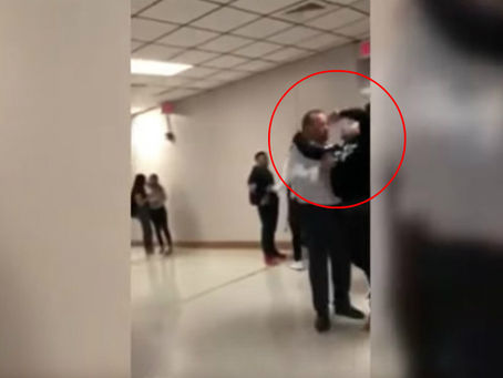Estudiante intenta aplicarle llave de lucha libre a su director y lo arrestan