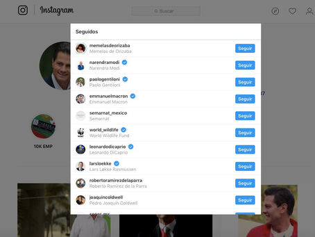 ¿Por qué Enrique Peña Nieto sigue a la cuenta Memelas de Orizaba en Instagram?