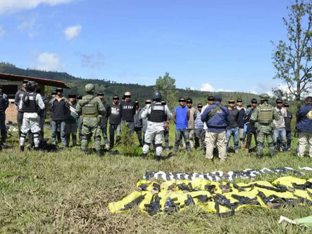Detienen a 37 civiles y aseguran armas largas en el municipio de Hidalgo