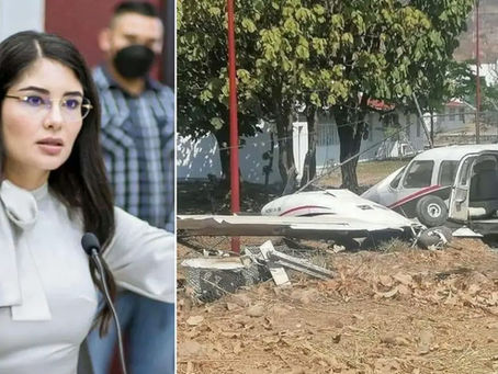 Se accidenta avioneta donde viajaba alcaldesa de Tepic, Geraldine Ponce