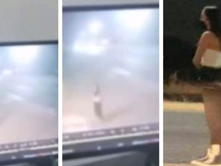 VIDEO del último rastro con vida de Debanhi caminando en la carretera