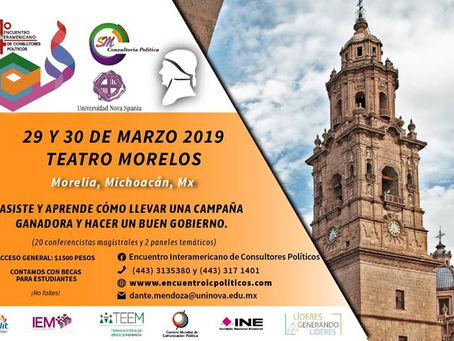 Llega a Morelia el 4to Encuentro Interamericano de Consultores Políticos