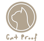 Katzenkopf mit Schriftzug Cat Proof