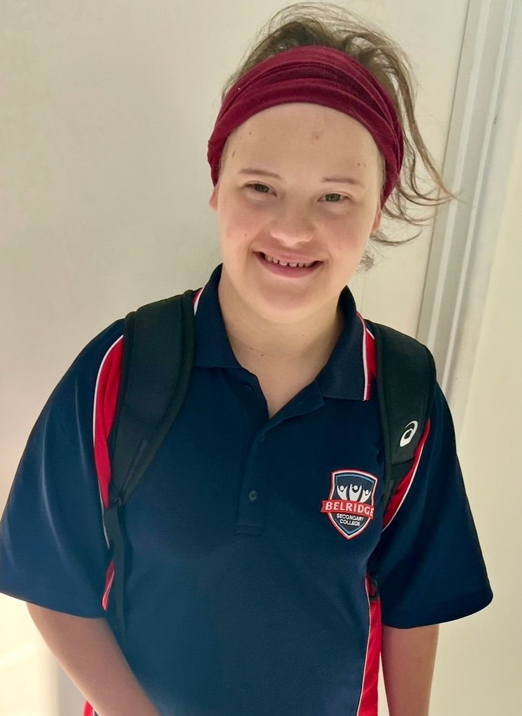 Sienna (age 14) first day of  Year 9 at a specialised Secondary Education Support Centre 