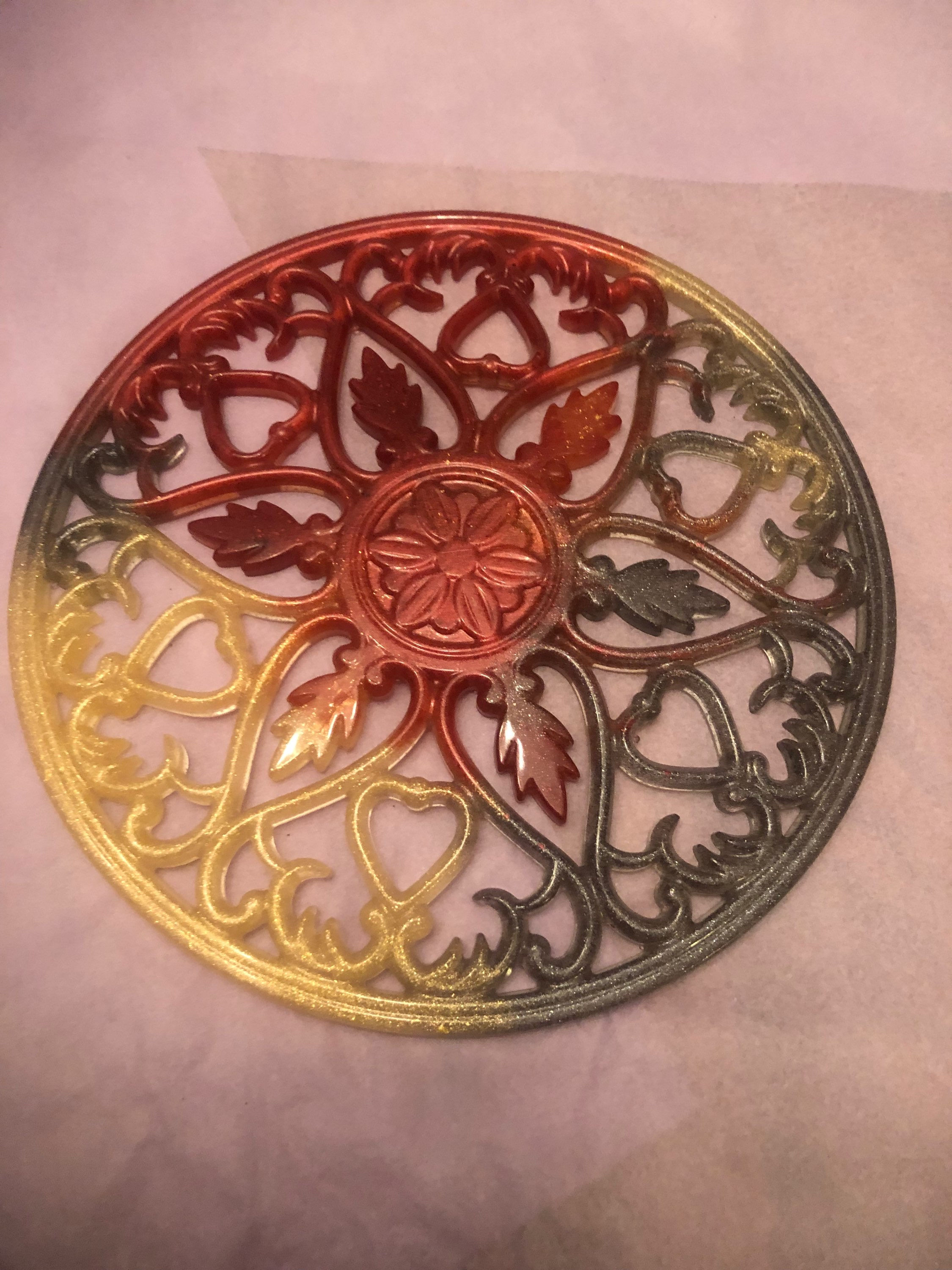 Red, Black, and Gold Trivet