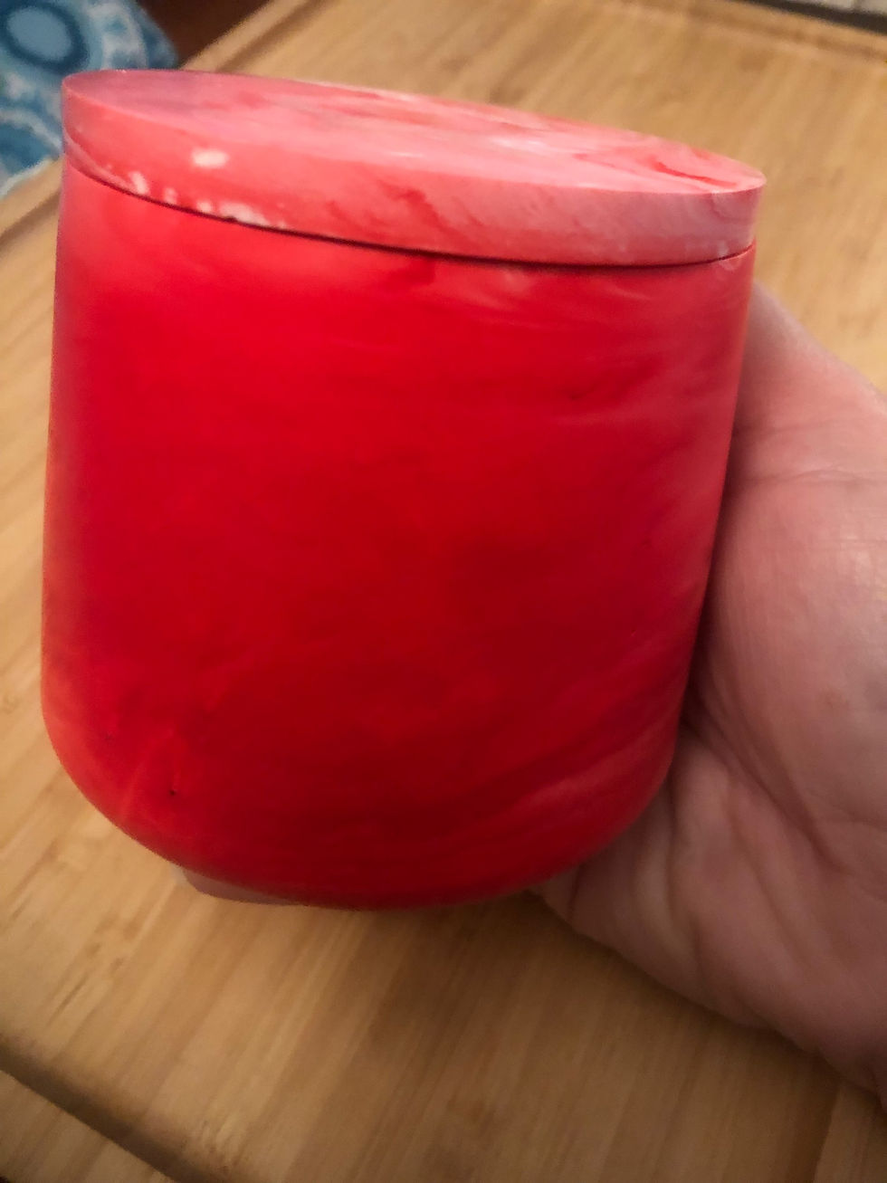Thumbnail: Candy Cane 6oz Candle in ResinCrete Jar