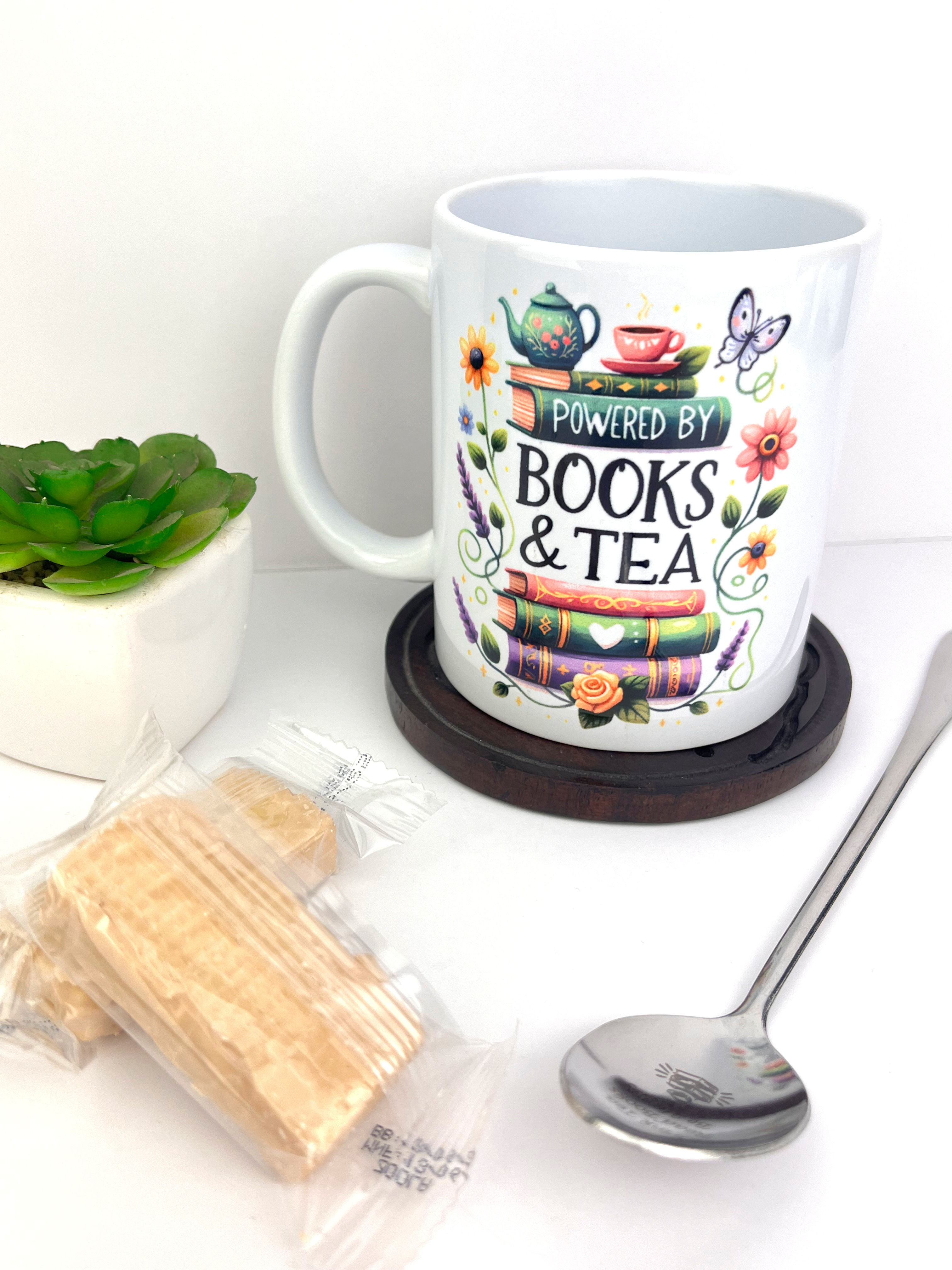 Mug - 11 oz - Powered by Books and Tea