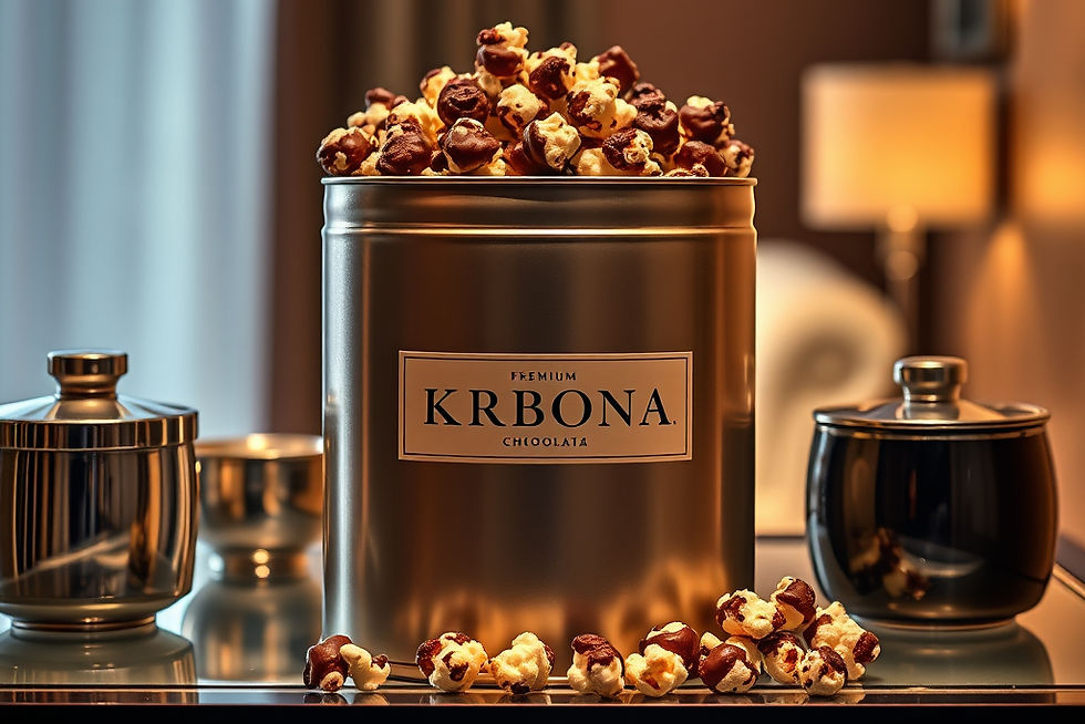 KRBONA Premium Chocolate Popcorn for Luxury Hotel Minibars