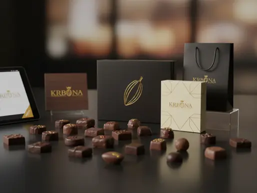 A professional chocolate OEM factory Malaysia B2B guide cover showing premium private label chocolates.