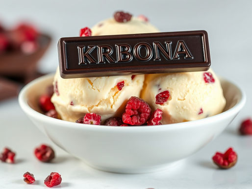 KRBONA Custom Ice Cream with Freeze-Dried Chocolate Inclusions