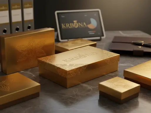 Premium custom chocolate gift packaging for the Middle East market under the brand KRBONA