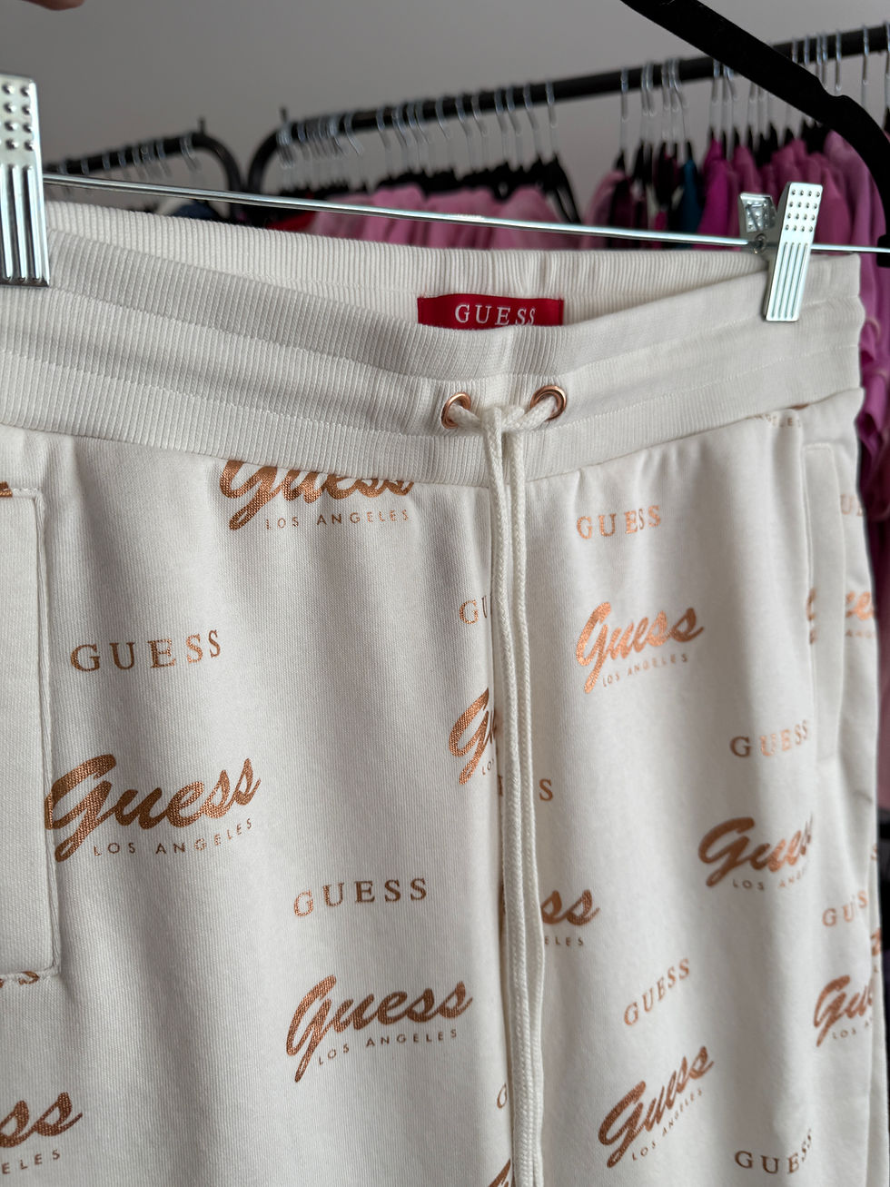 Miniatura: Pantalón Jogger Logo Print Guess Off White