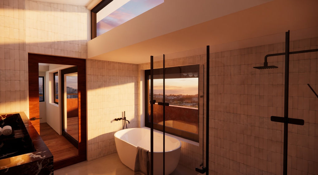 Residential Concept Design, Exterior Home Design, Bathroom Interior Design, Shower Design, Bathroom Vanity Design, Exterior Pool Design, House, Render, 3D Render, Studio Limel, Interior Design Studio, Virtual Interior Design Studio, E-Design, Interior Design Studio Based In Rincon, Puerto Rico and Los Angeles, California 