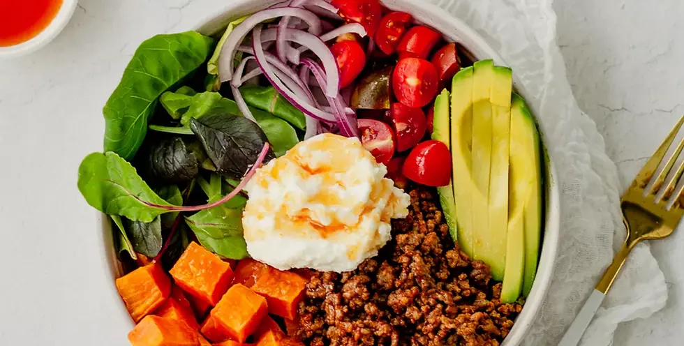 High-protein cottage cheese beef bowl