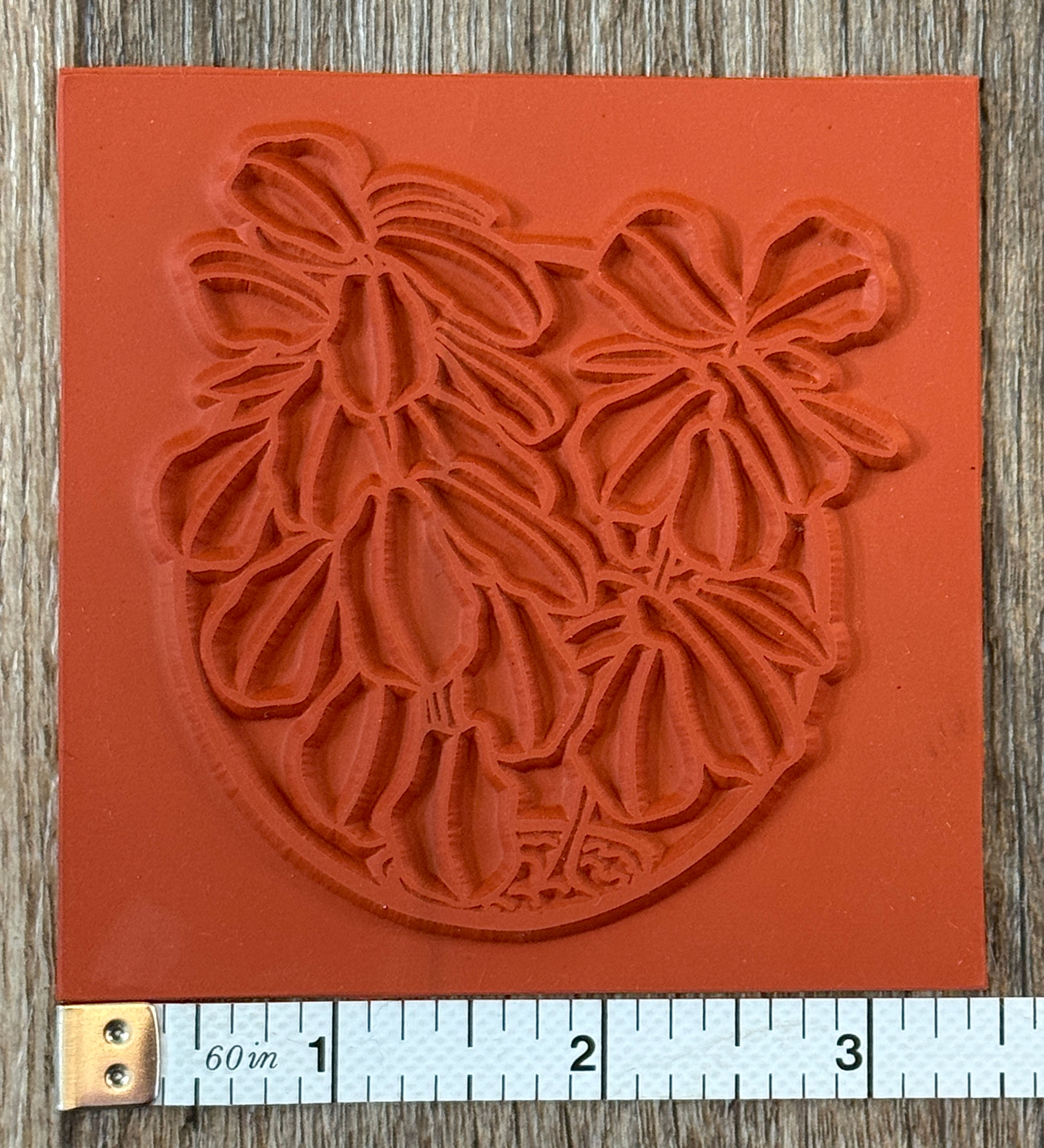 Fiddle Head Ficus 3.5" x 3.5" Rubber Texture Mat