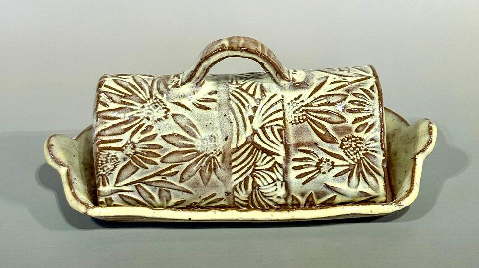 Yellow Daisy Butter Dish